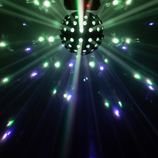 Lampe de Scène,Jeux de lumière Soirée Boule à Facette à Télécommande LED  Disco Eclairage DJ spot Soirée Contrôle Sonore